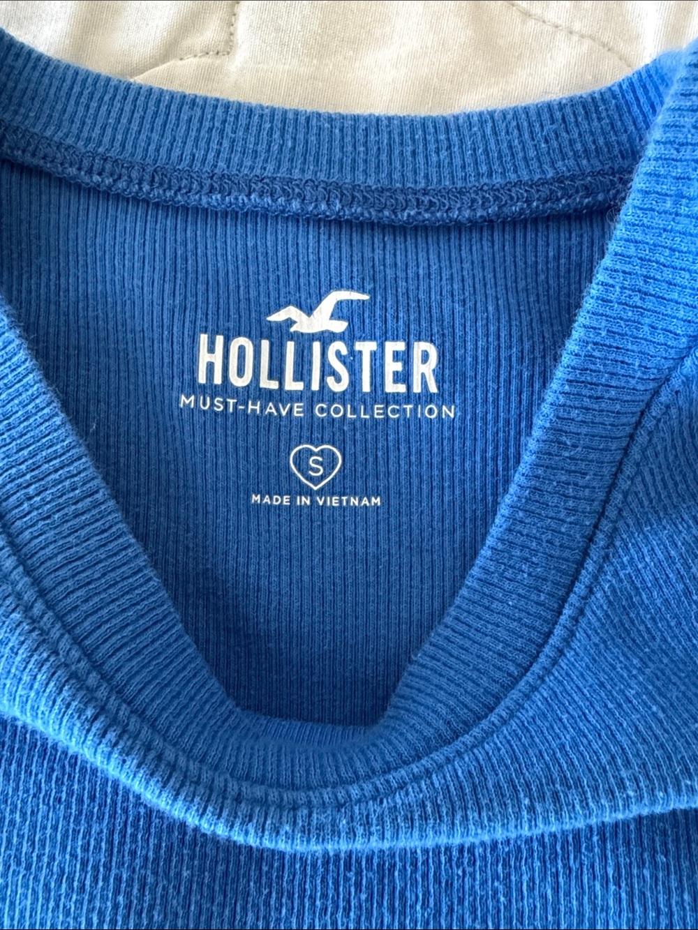 Hollister Bright Blue Ribbed Girls Tank Top - Picture 2 of 3